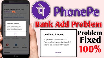 Phonepe Bank Add Problem Fixed | How To Fixed Phonepe Bank Add Unable to Proceed | Opps ! Unable to