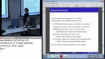 OpenSecurityTraining  Introduction To  Trusted Computing Day 1, part 6)