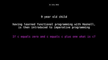 9 year old learns of imperative programming