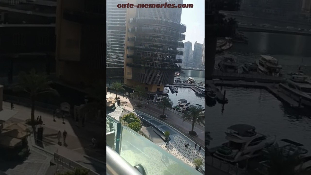 Dubai Marina - From the balcony of Dubai Marina Mall | #dubaimarina #dubaimarinamall