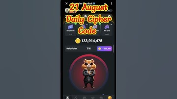 21 August Hamster Kombat Daily Cipher Code