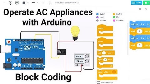 Tinkercad Arduino Project : How to Operate AC Applinces with Arduino  | Arduino Project