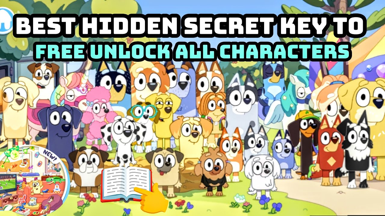 Bluey Let's Play Best Hidden Secret Key To Free Unlock All Characters ...
