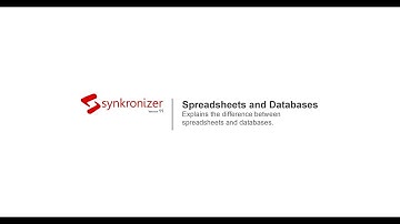 Difference between Spreadsheets and Databases - Synkronizer Excel Compare Tool