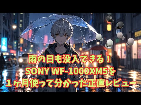 雨の日も没入できる！SONY WF-1000XM5を１ヶ月使って分かった正直レビュー