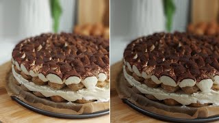 10 minuten om Tiramisu cake te maken   Geen eiحضرو معي ألذ وأسهل تيراميسو بدون بيض يحضر في دقائق 