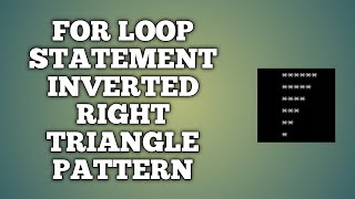 Details Inverted right triangle pattern in c language Guide