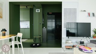 NEVER TOO SMALL: Bold, Two Toned Small Apartment, Singapore - 47sqm\/505sqft