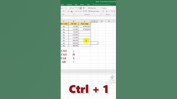 phím tắt trong Excel. Ctrl +....