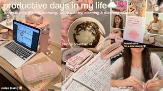 PRODUCTIVE DAYS IN MY LIFE 📃🎧🎀| gloomy days, note taking, new journal entry, cleaning, busy days screenshot 4