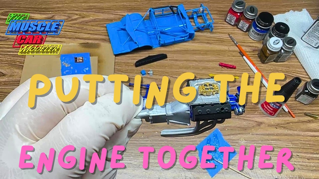 Jo-Han 1970 Plymouth Superbird Richard Petty #43 Kit Bash Сборка двигателя