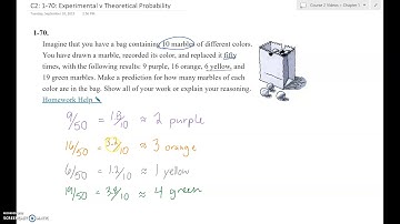 C2: 1-70: Experimental v Theoretical Probability