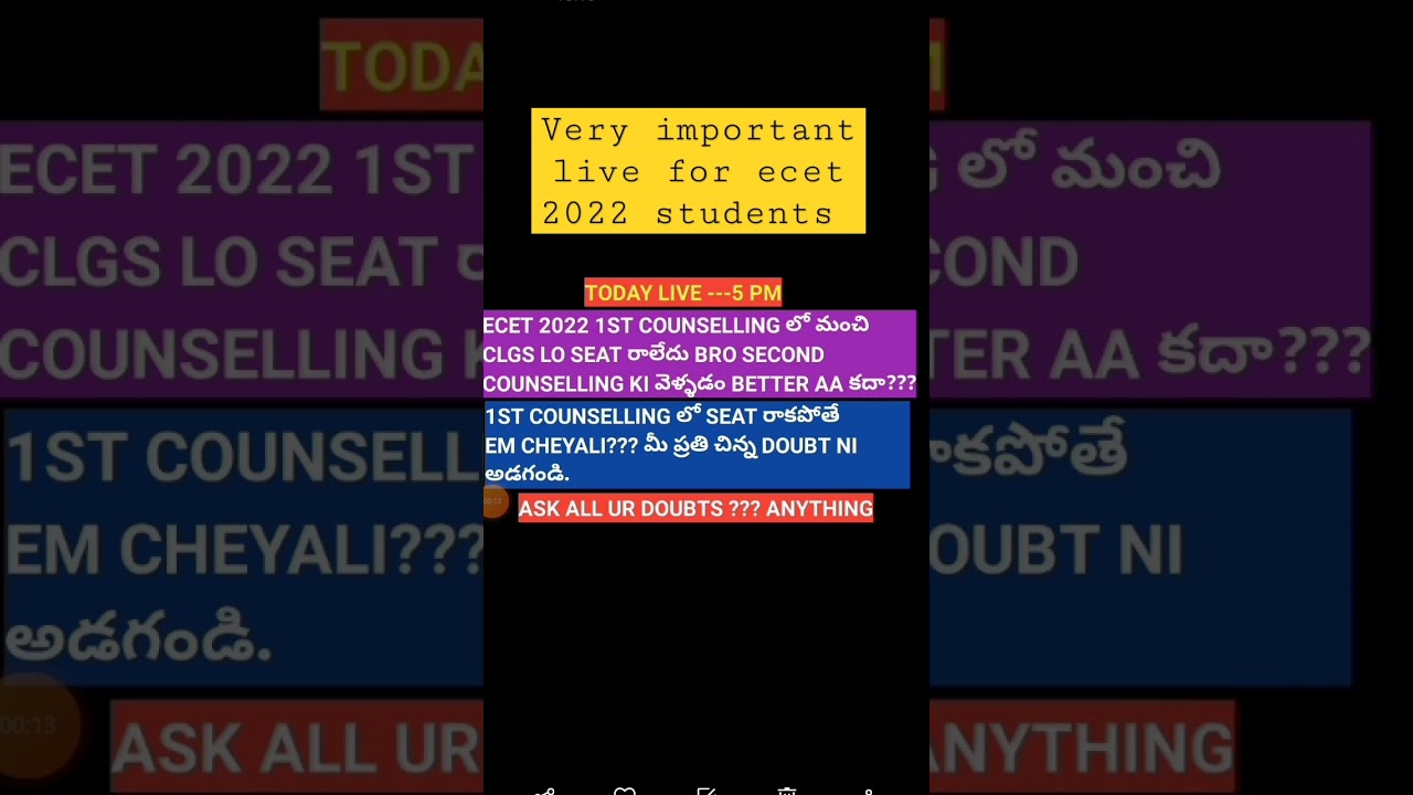 LIVE FOR ECET 2022 STUDENTS ON COLLEGE SELECTION |APECET|ASKABHINOW