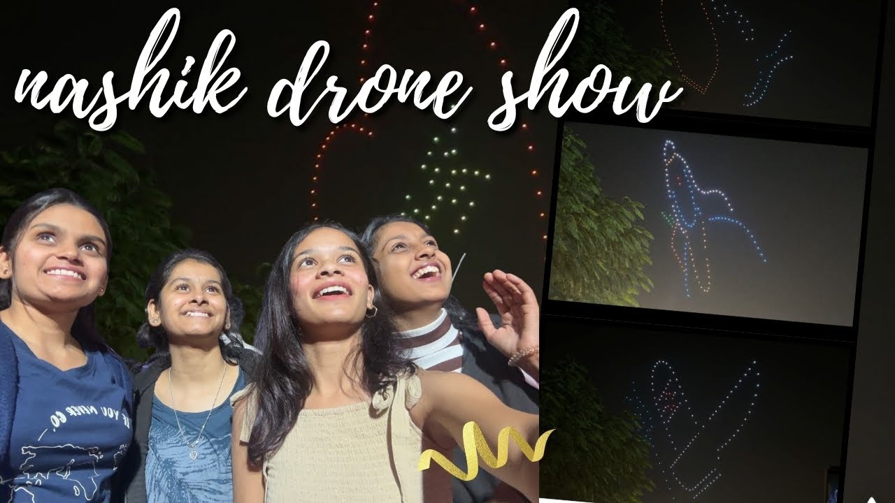 First Ever Drone Show Nashik| Magical Night in Nashik | Historic Night in Nashik | a day with Sanika