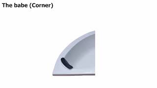 MADONNA The Babe 4 Feet Acrylic Corner Freestanding Bathtub - White