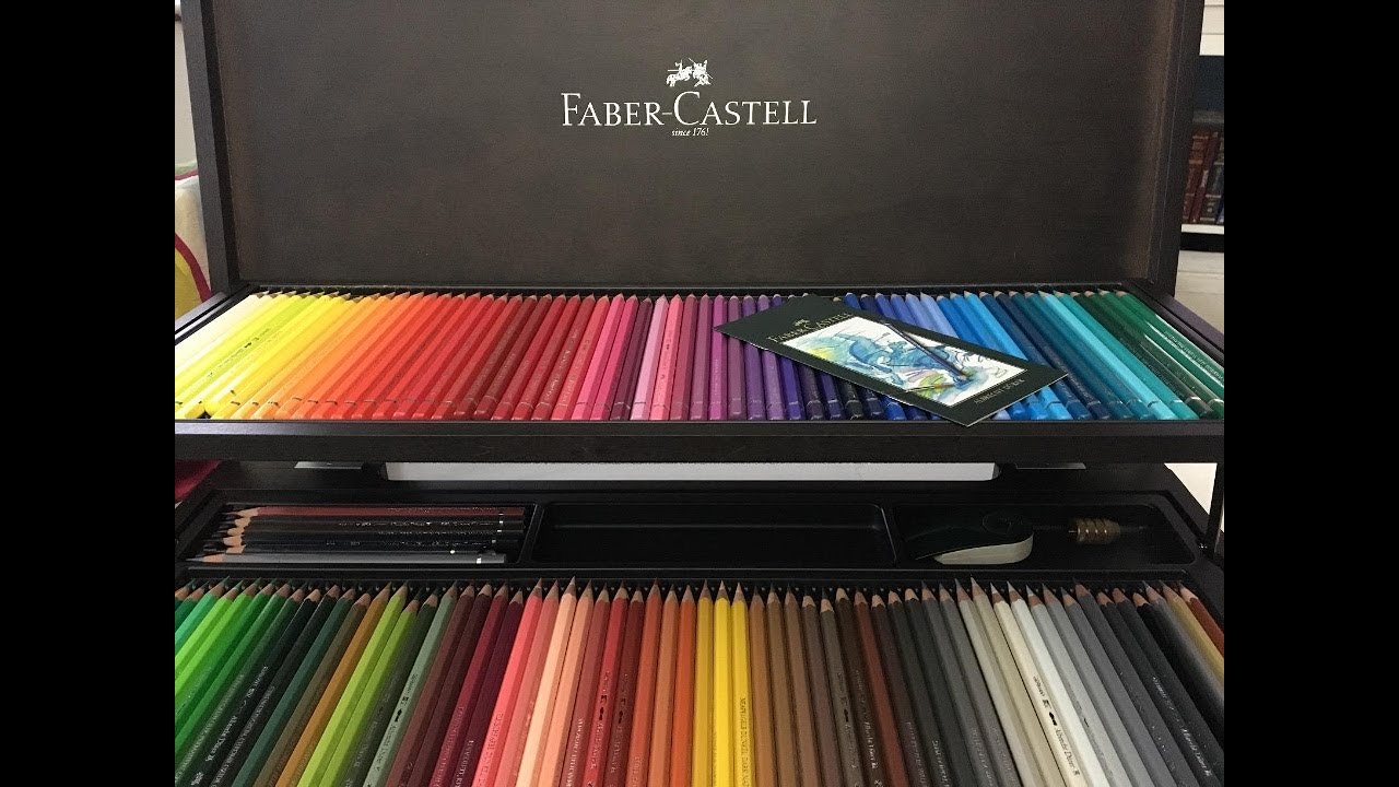 Unboxing Faber-Castell 120 Polychromos in Wenge-Stained Wooden Case