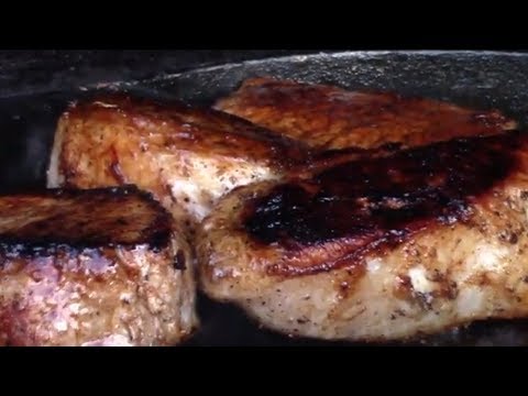 Balsamic Boneless Pork Loin Chops/ Pork Chops/ Cast iron Pork chops