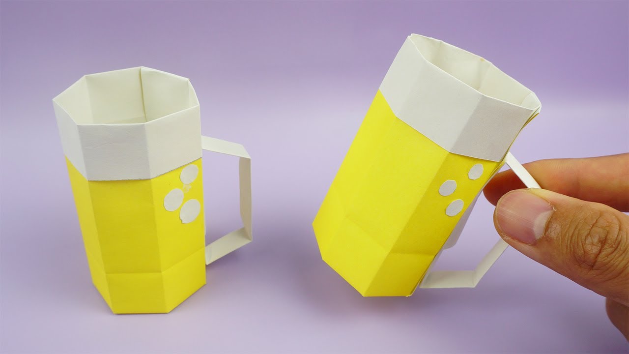 Bierkrug aus papier basteln - Basteln mit papier