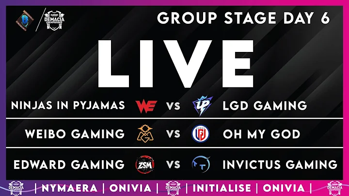NIP vs LGD | WBG vs OMG | EDG vs IG | Demacia Cup Day 6 | Live with Nymaera and Initialise