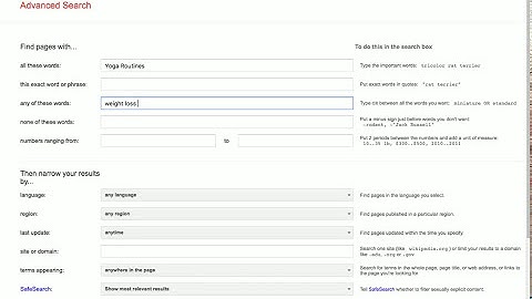 Google Advanced Search Video