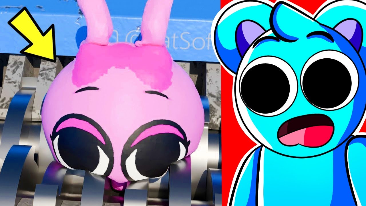¡SPRUNKI vs TRITURADORA! 😱⚙️¡DESTROZANDO A TODOS LOS PERSONAJES DE SPRUNKI!