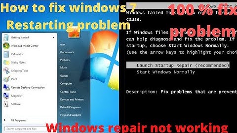 How to fix windows 7 Restarting problem !! how to fix A Pc Restart or not start problem solution
