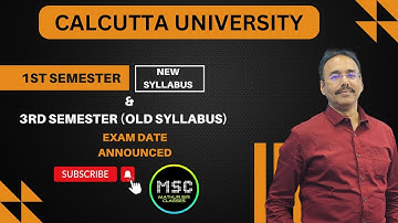 1st Semester & 3rd Semester exam date announced | #mathursirclasses #calcuttauniversity