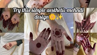 Try this simple aesthetic mehndi design🌼 #mehndi #henna #mehndidesign #youtube #heenaart  screenshot 5