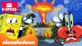 SpongeBob | I più grandi DISASTRI di SpongeBob a Bikini Bottom | Compilation di 2 ore | Nickelodeon