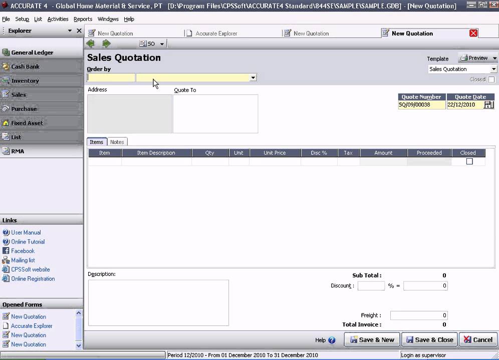 sales quotation accurate accounting software youtube sales quotation