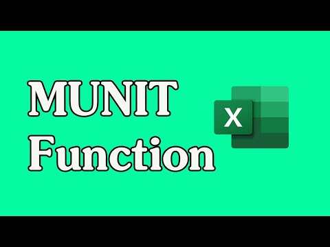 How to Use the MUNIT Function in Excel