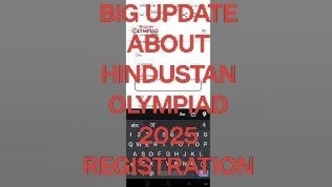 Big update about Hindustan Olympiad 2025 registration #registration #hindustanolympiad2025 #olympiad