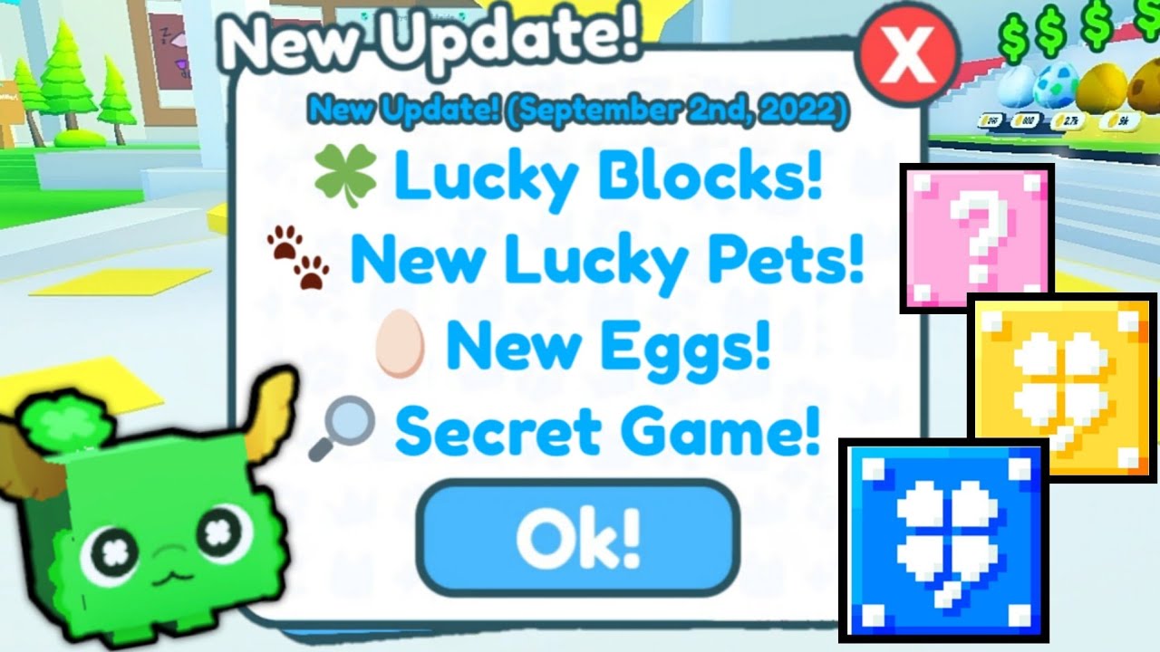 🍀 Lucky Blocks!? New Leaks! 🥳 Pet Simulator X Roblox YouTube