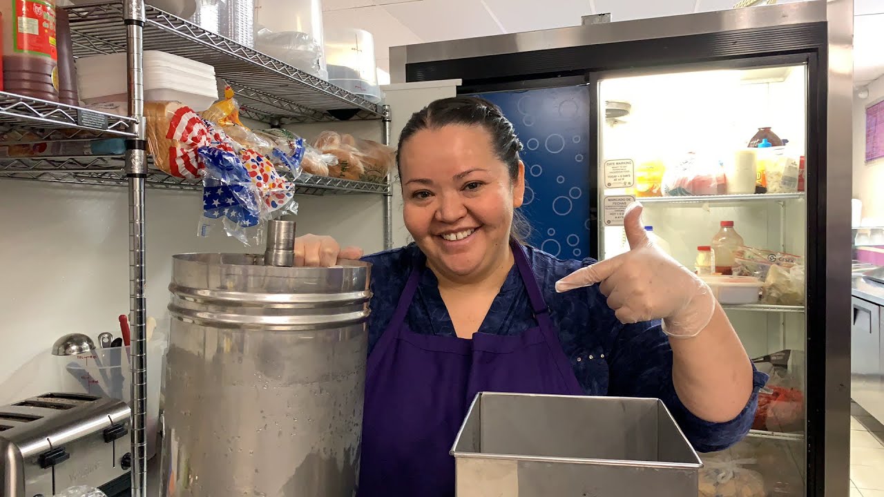 Nieve de fresa 🍓 mi Primera vez🔴😊 vengan