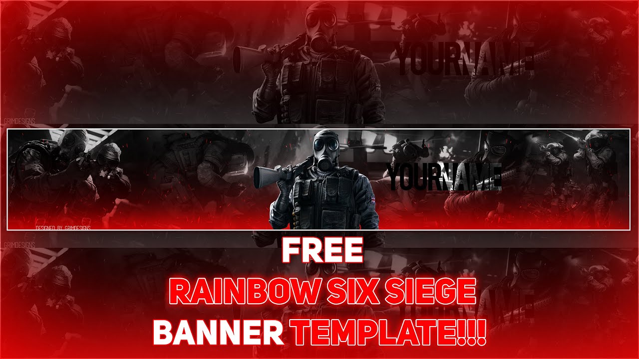 Rainbow Six Siege Banner Template Youtube
