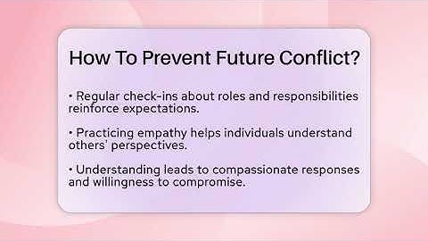 How To Prevent Future Conflict? - The Personal Growth Path