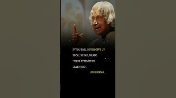 "If you fail Never give up because,