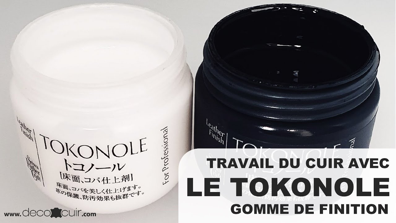 Travail du cuir avec le tokonole : gomme de finition