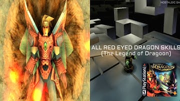 All Red Dragon Skills Dart - The Legend of Dragoon - retro ps1 jrpg game