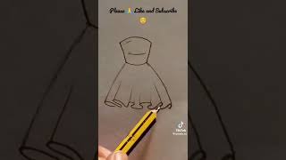 How to draw dress #art #drawing #arifart