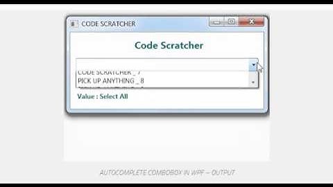 Autocomplete Combobox in WPF