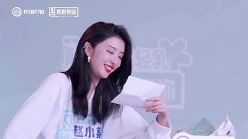 ZHAO XIAOTANG reads supporters mail with PAOPAO  | Youth With You 2