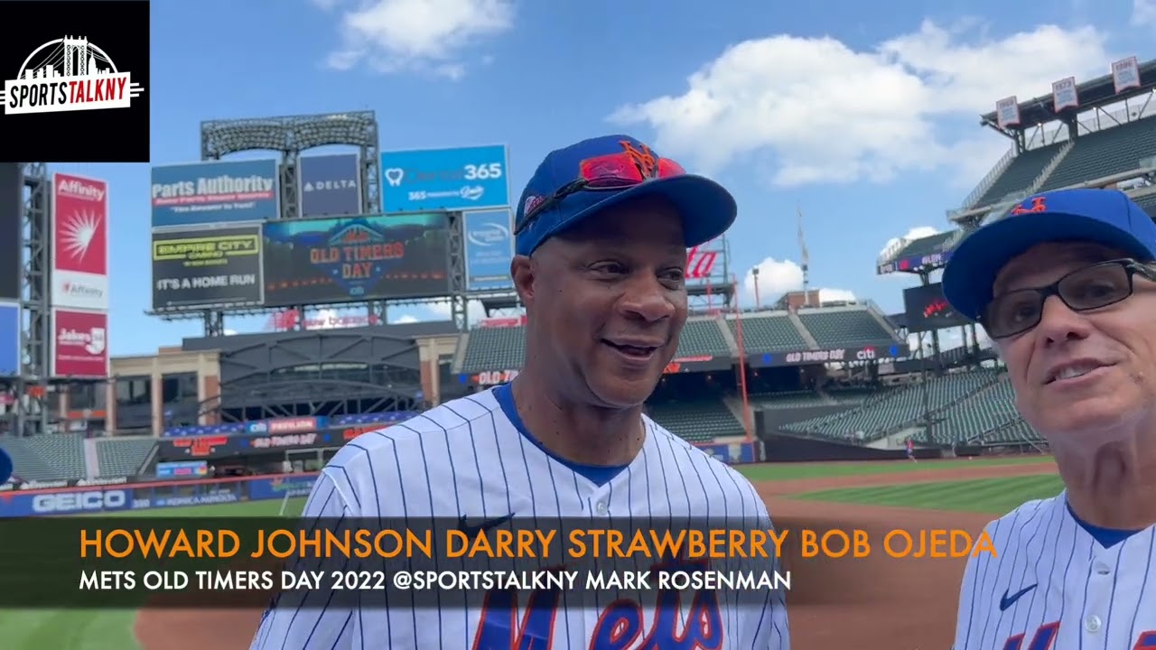 HOWARD JOHNSON DARRYL STRAWBERRY BOBBY OJEDA METS OLD TIMERS DAY 2022 