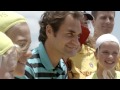 Roger Federer visits Cottesloe Beach
