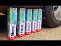 Crushing Crunchy &amp; Soft Things by Car! - EXPERIMENT: CAR VS Toothpaste and home items !