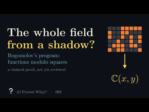 The Whole Field from a Shadow: Bogomolov's Program, Which AI Says It Proved