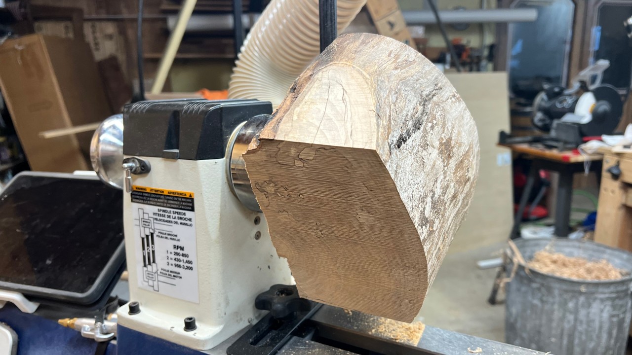 Transforming a Rough Block into a Stunning Spalted Maple Bowl