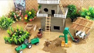 Diy how to make cow shed | house of animals horse house cow shed | mini hand Pump |woodwork#6