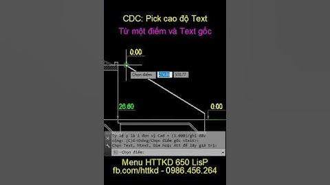 Autolisp CDC pick cao độ ghi ra Text