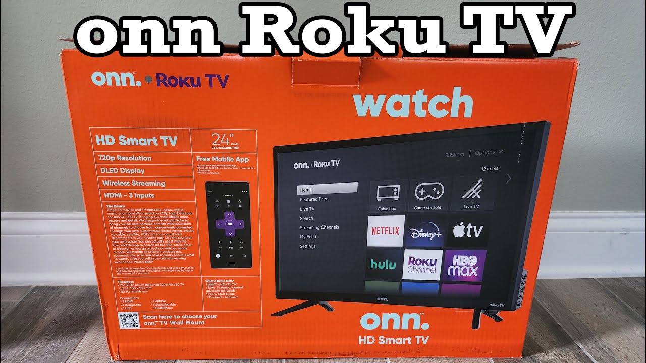 onn. 24” Class HD (720P) LED Roku Smart TV (100012590) 